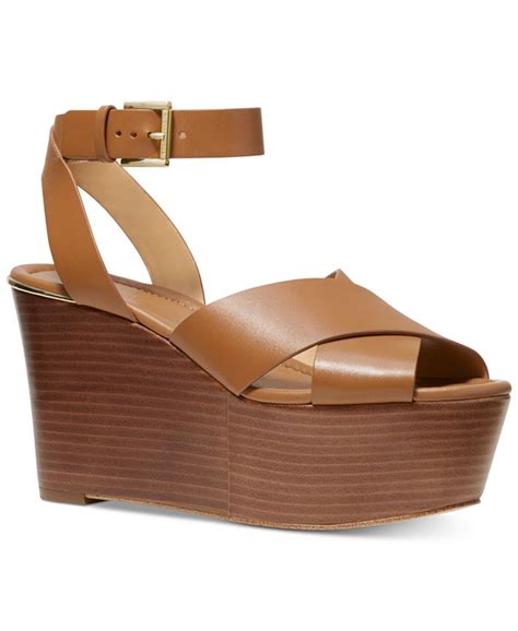 Michael Kors Abbott Platform Wedge Sandals 